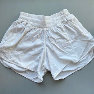 White Lululemon Hotty Hot Shorts, Size 0 Tall